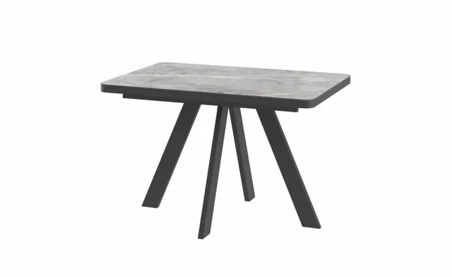 Стол BOBY RADIAL 120 STONE GREY ST CER/BK