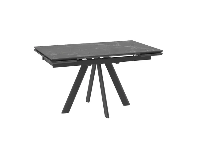 Стол JACK-140, раздвижной 140(30+30)х85, STONE BLACK ST CER/BK