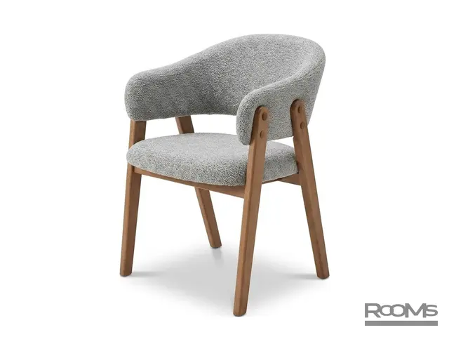 Орындық SOFIA GREY CHENILLE WD LIGHT WALNUT WD