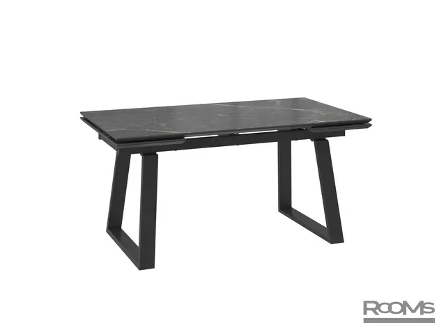 Table MILANA 160 STONE BLACK ST CER/BK