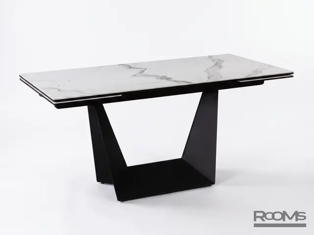 Стол MADISON 160 CARRARA CER/BK