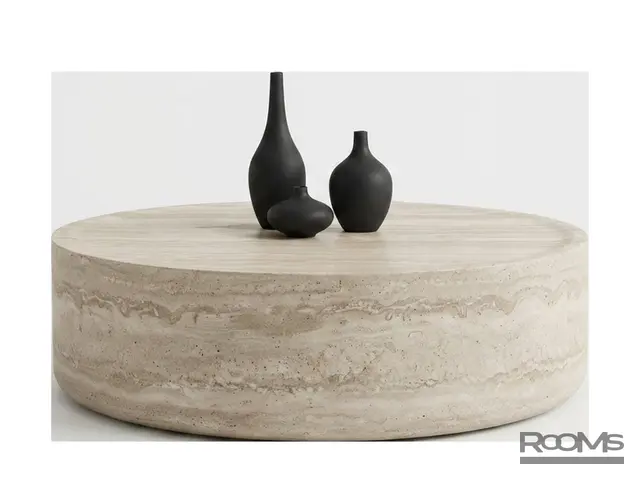 Столик журнальный LAVILLA MAX 100 ROME TRAVERTINE/W