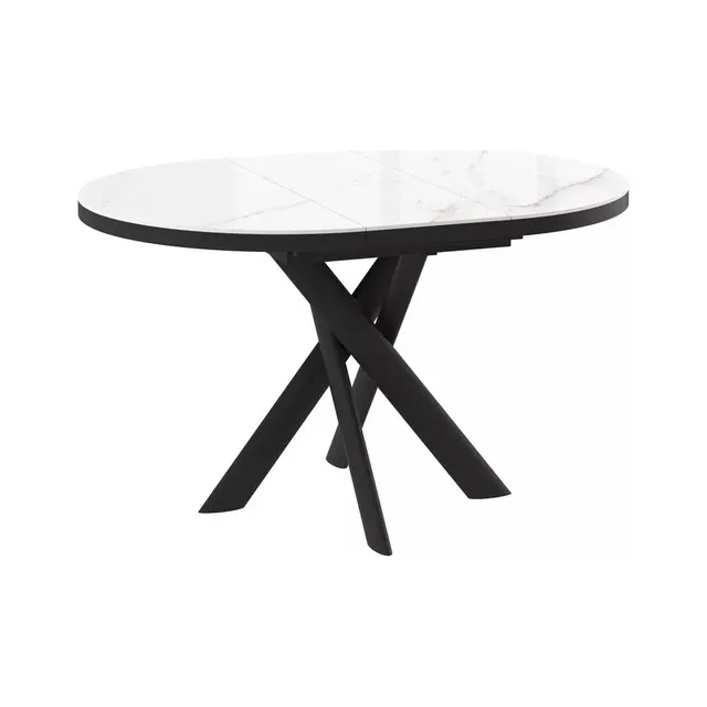 Стол RONALDO 100 BRECHA GLOSS PREMIUM CER/BK