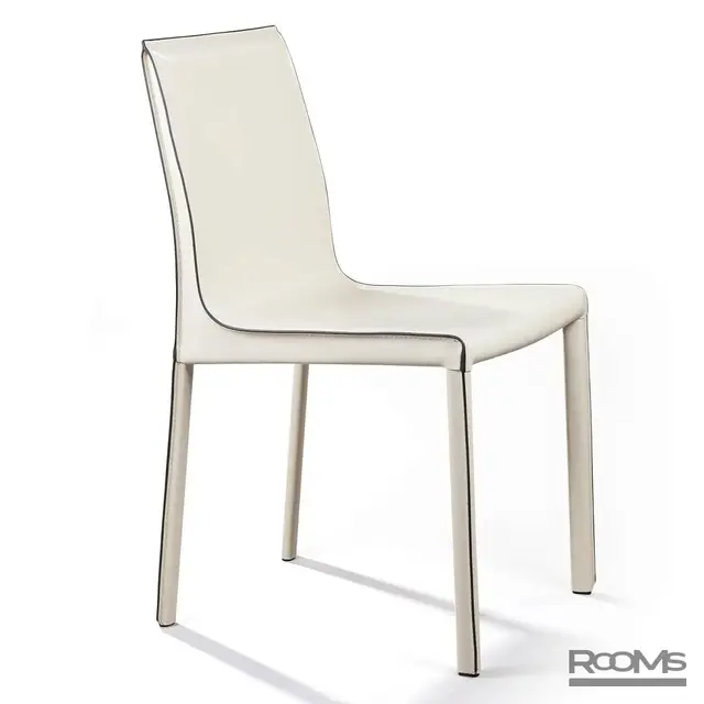 Стул Barrie, кожа RL-022 beige (черный кант) LT
