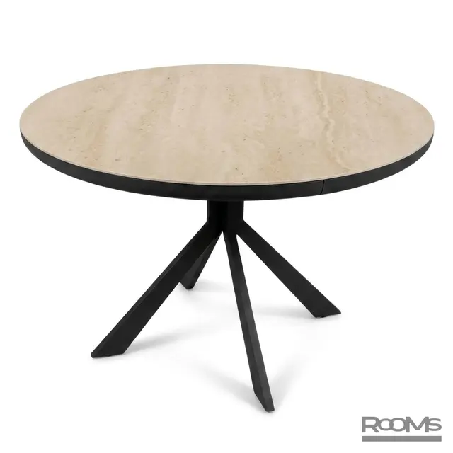 Үстел LEON 120 TRAVERTINE CER/BK