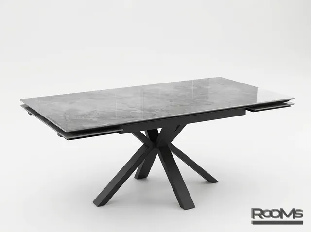 Стол AXEL 140 Grigio Ceramic Lux/BK