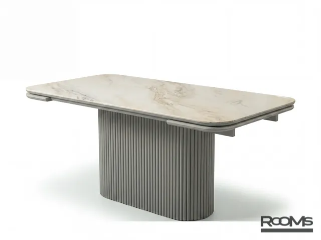 Стол АРИЯ 160 PLATINUM ART STONE CER/LT