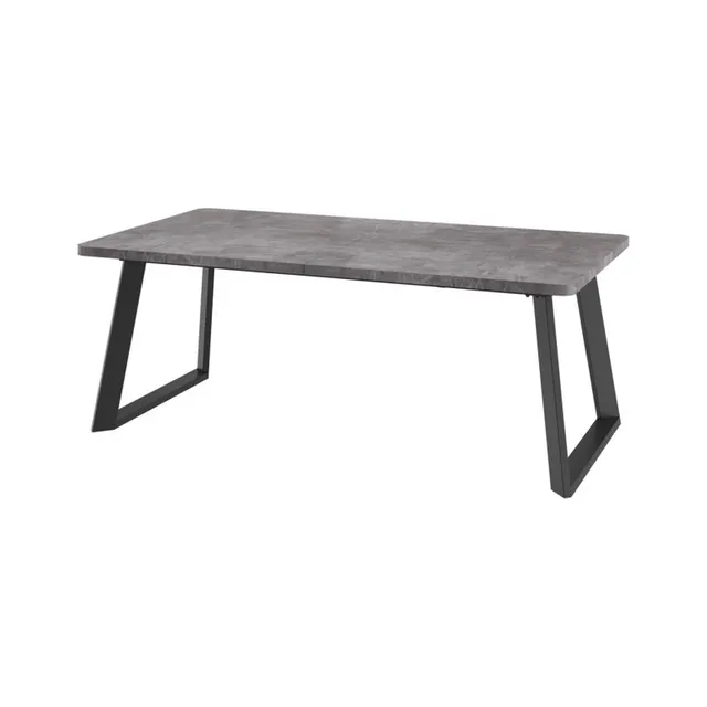 Стол LOFT LUX RADIAL 200 ДЫМЧАТАЯ КЕРАМИКА/BK