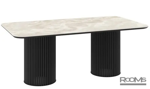 Table ASKAR 200, non-extendable 200x110, ONYX PREMIUM CER/BK