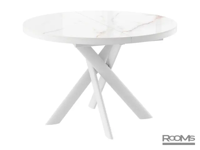 Table RONALDO 120 BELDIA BIANCO GLOSS PREMIUM CER/W
