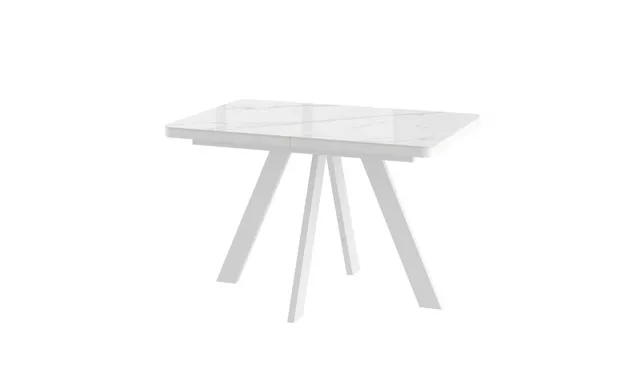 Стол BOBY RADIAL 120 COROLLA WHITE GLOSS ST CER/W