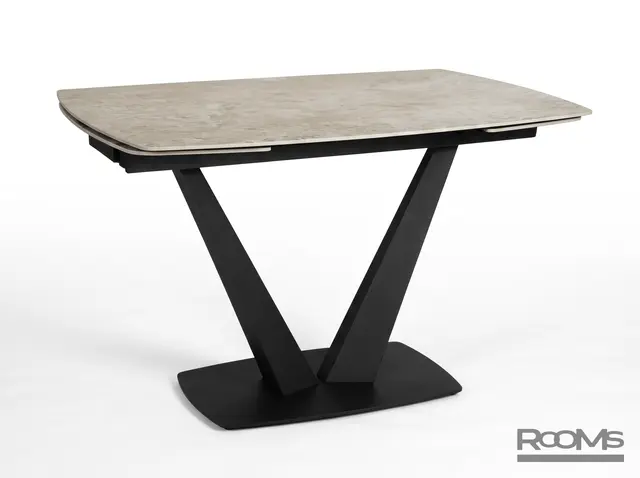 Стол CHALET 120 CAP ROCK CER NEW/BK