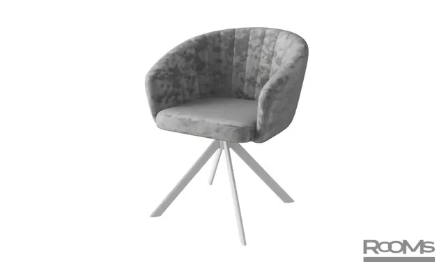 Стул SHELLY-R, m13 ASH GREY LUX W ракушка