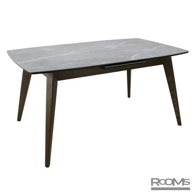 Table BERGAMO-AUTO 160 Grey-Marble matt/tin oak BC/438/WD