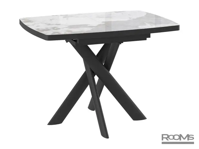 Table LEONEL 110 PANDA GLOSS ST CER/BK