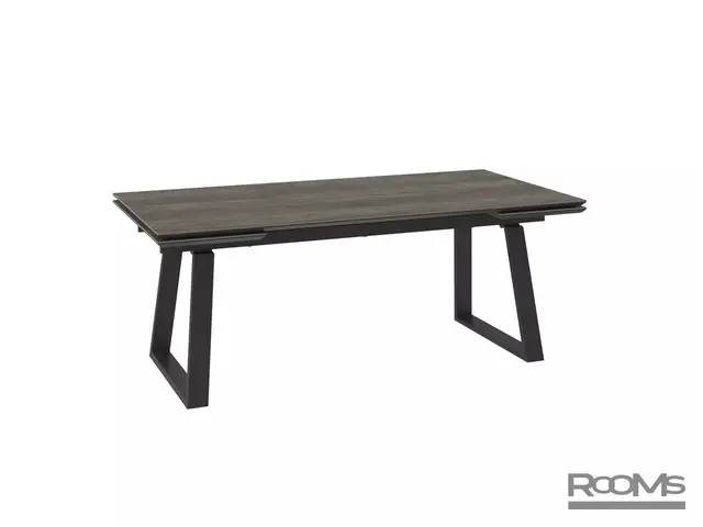 Үстел MILANA 200 OAK VINTAGE PREMIUM CER/BK
