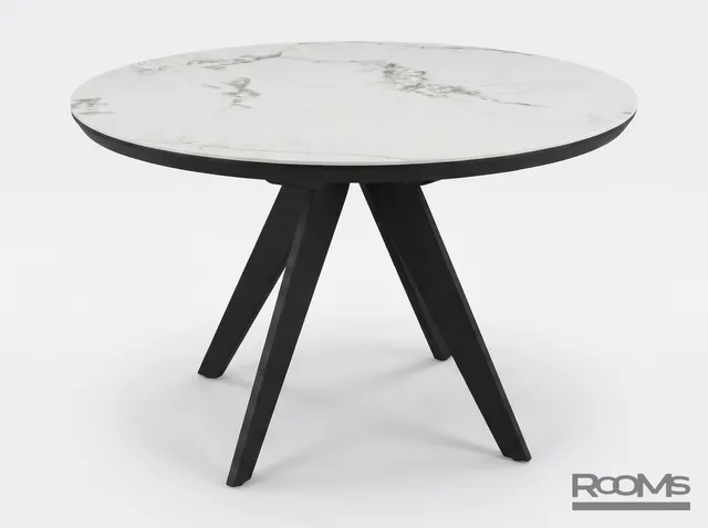 Стол ELLIS 100 Bianco Grigio Ceramic LUX /BK