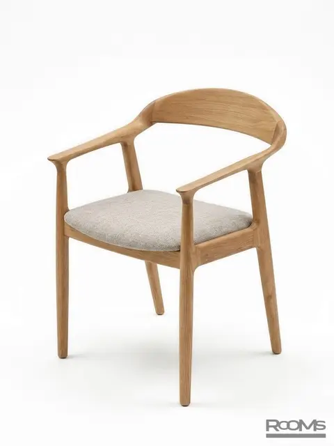Chair Barolo grey fabric, oak (natural) WD