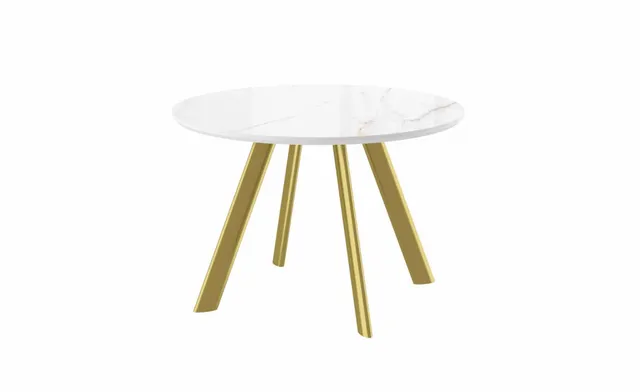 Стол RONDY 116 BELDIA BIANCO GLOSS PREMIUM CER/G