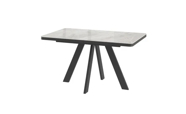 Стол BOBY RADIAL 140 ITALIAN LIGHT GREY GLOSS ST CER/BK