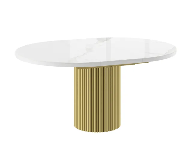 Стол ASKAR ROUND 116 PATAGONOA BIANCO GLOSS PREMIUM CER/G