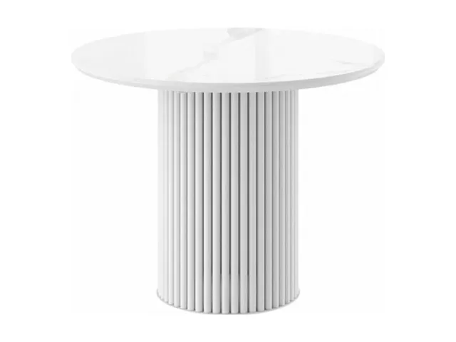 Стол ASKAR ROUND 100 PATAGONOA BIANCO GLOSS PREMIUM CER/W