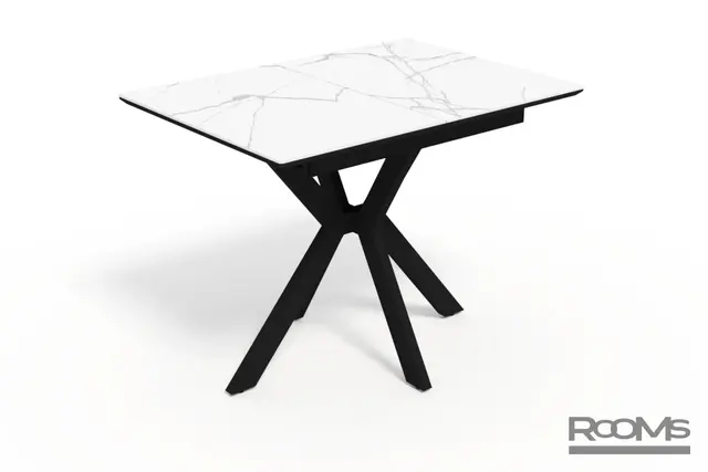 Үстел Комильфо Мини 100 БЕЛЫЙ МРАМОР CER/BK