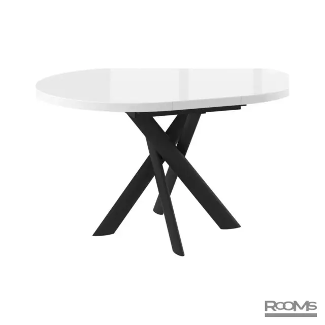Table RONALDO 100 OPTIWHITE GLASS/BK