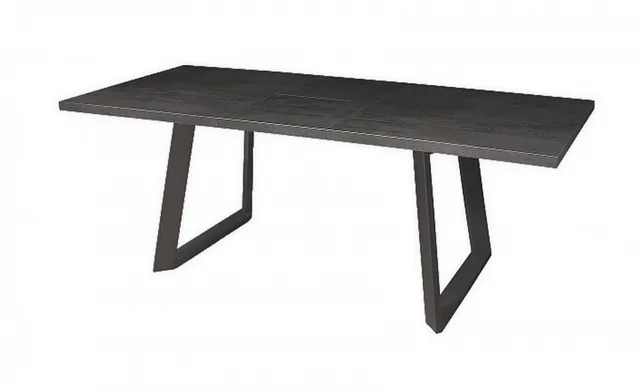 Стол LOFT LUX 160 ДЫМЧАТАЯ КЕРАМИКА/BK