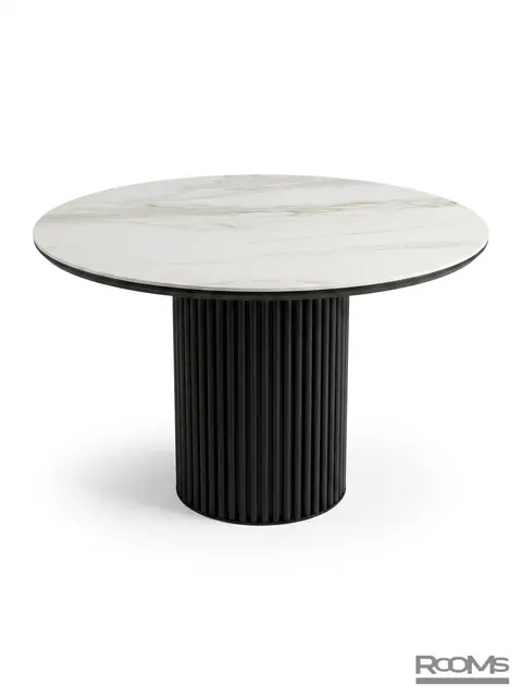 Table ASKAR ROUND 120 CALAKATTA GOLD MAT PREMIUM CER/BK