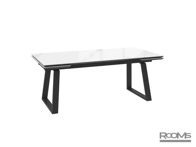 Үстел MILANA 200 PATAGONOA BIANCO GLOSS PREMIUM CER/BK