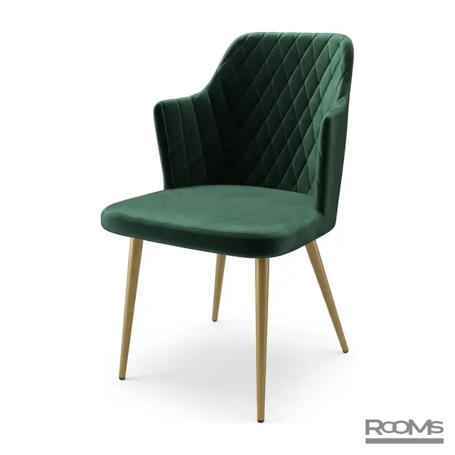 Стул FREDDY DARK GREEN DIVA 13 GOLD