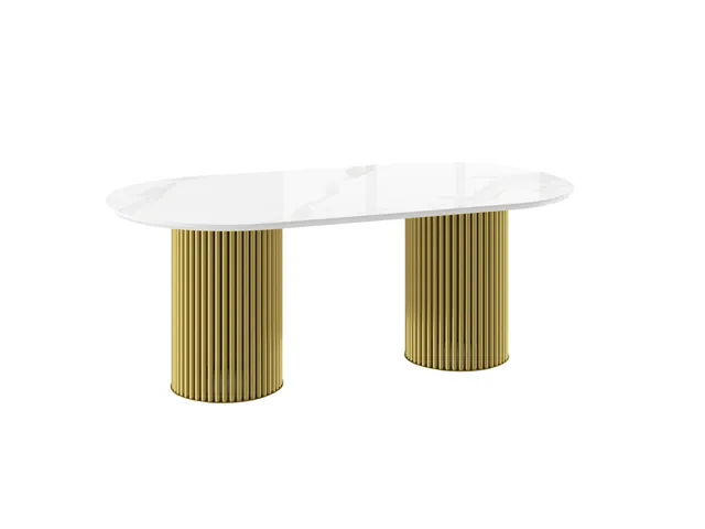 Стол ASKAR SOFT 200 PATAGONOA BIANCO GLOSS PREMIUM CER/G