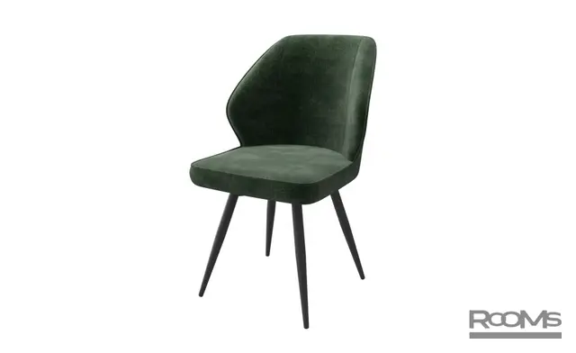 Стул CRUSH-R1, g14 DARK GREEN шенилл LUX BK