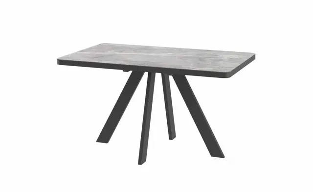 Стол BOBY RADIAL 140 STONE GREY ST CER/BK