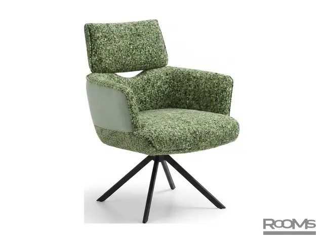 Стул LOUIS GREEN CHENILLE/SD BK