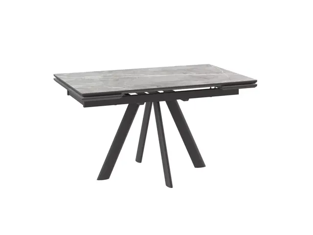 Стол JACK-140, раздвижной 140(30+30)х85, STONE GREY ST CER/BK