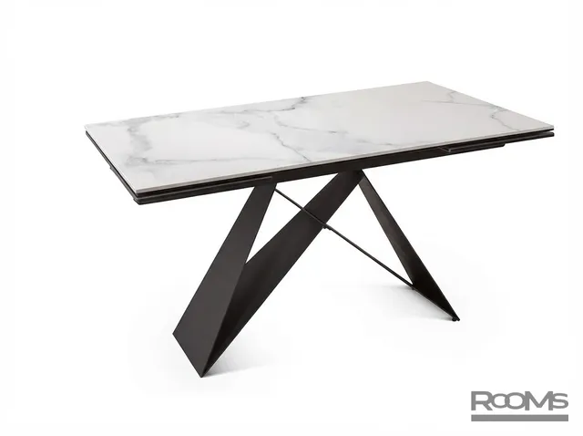 Стол BERLIN 160 CARRARA CER BK
