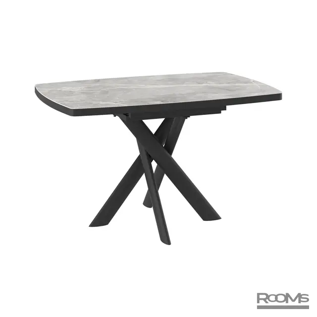 Table LEONEL 130 STONE GREY ST CER/BK