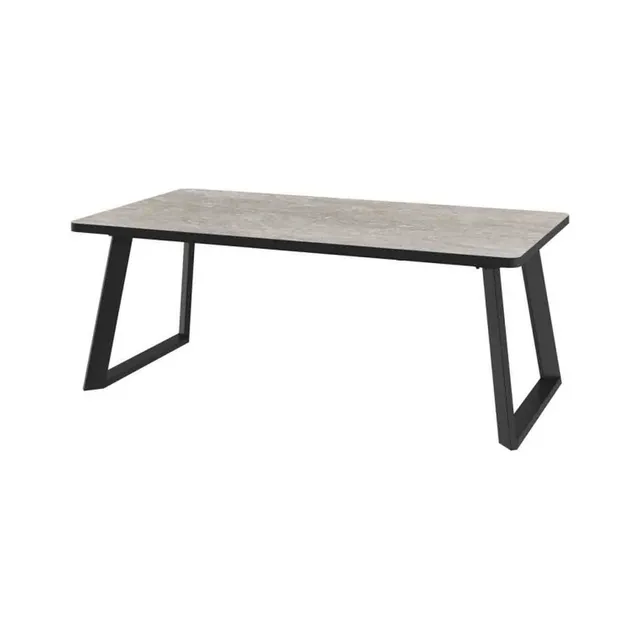 Стол LOFT LUX RADIAL 200 БЕЖЕВЫЙ КАМЕНЬ-HPL/BK