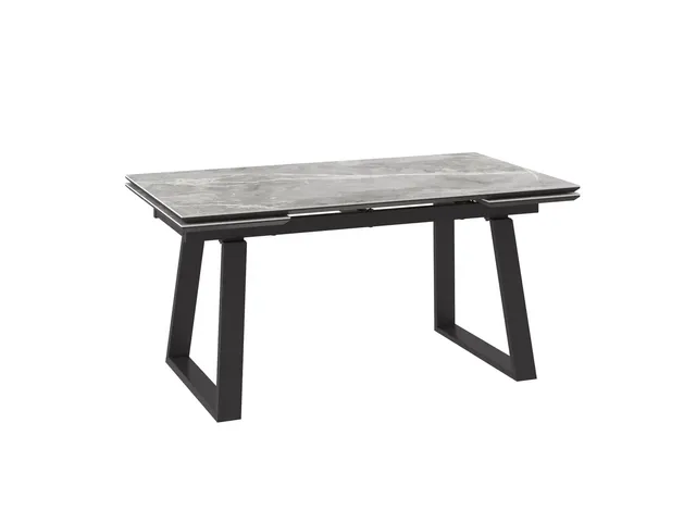 Стол MILANA 160 STONE GREY ST CER/BK