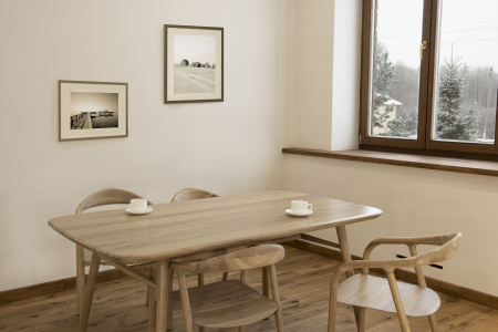 Стол Тайфун 140х91х76, Бесцветный матовый ТАЙФУН 140