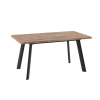 Стол LEON LUX RADIAL-160, раздвижной 160(205)х90, ДУБ ВЕЛЛИНГТОН/ЧЕРНЫЙ