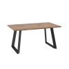 Стол LOFT LUX-160, раздвижной 160(205)х90, ДУБ ВЕЛЛИНГТОН/ЧЕРНЫЙ