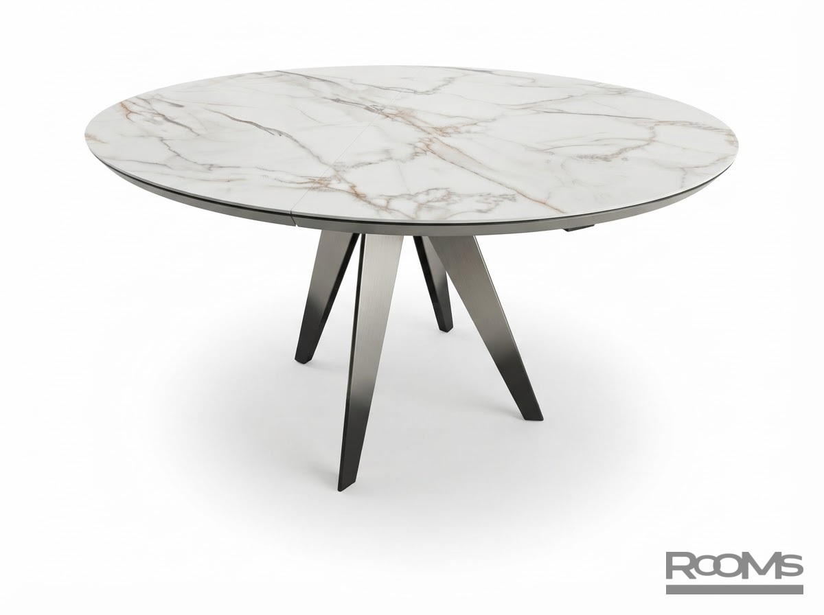 Үстел OSCAR 130 Bianco Gold Ceramic/BK
