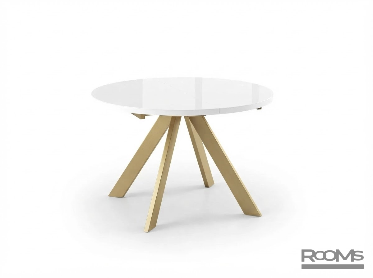 Table RONDO 120 WHITE OPTIWHITE GLASS/G