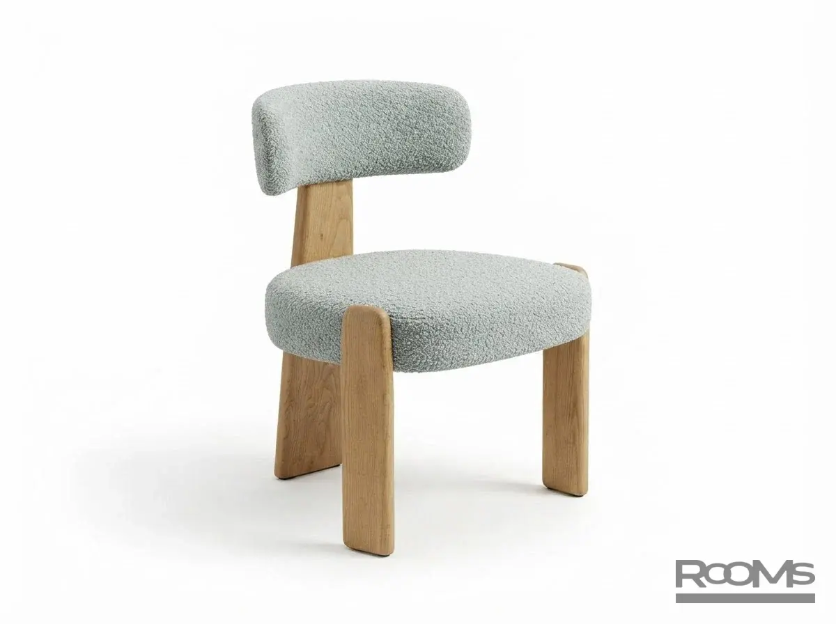 Chair WASABY (B081) LIGHT BLUE CHENILLE WD